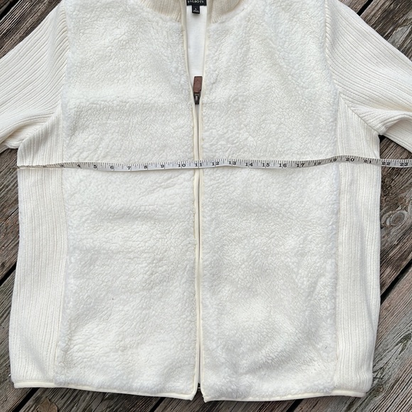 Talbot’s faux fur sweater jacket L - Picture 8 of 10